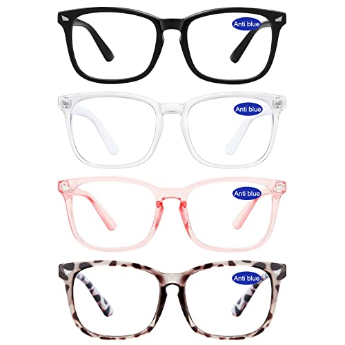 Image of 4 PACKS Blue Light Blocking Reading Glasses Women 1.0 1.25 1.5 1.75 2.0 2.25 2.5 2.75 3.0 3.5 4.0 5.0 6.0