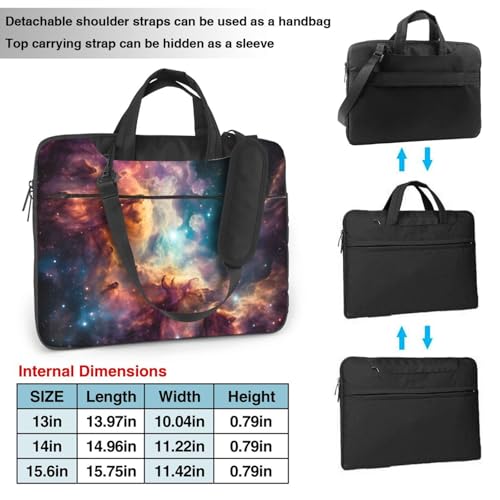 Maletín para laptop 14 pulgadas impermeable con estampado nebulosa miniatura 4
