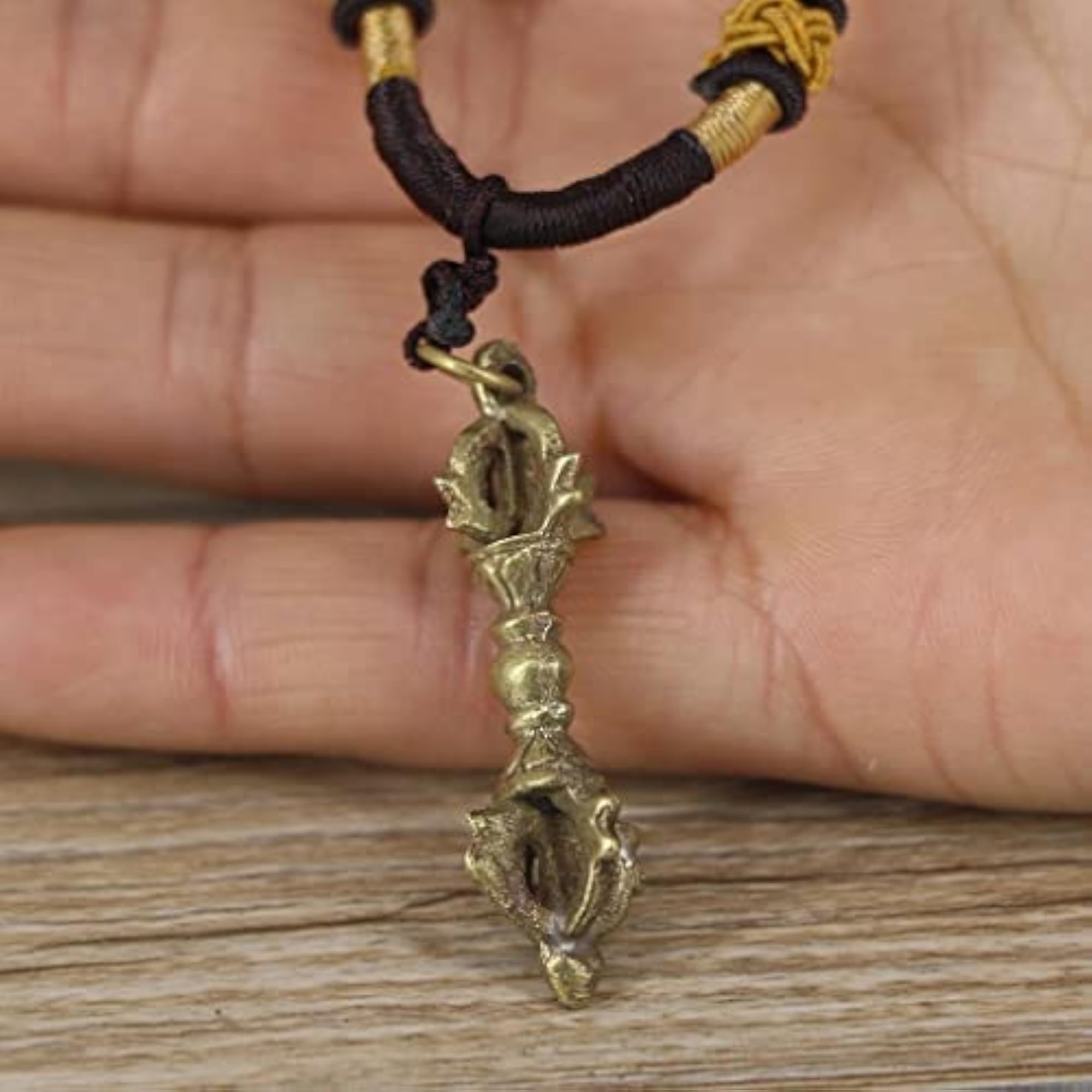 2x Tibet Buddhism Pure Copper Vajra Pestle Pendant Amulets