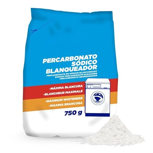 Percarbonato Blanqueador, Percabonato Sódico, Apto para el lavado de ropa tanto blanca como de color, alarga la vida de su lavadora, Elimina Manchas Difíciles y alarga la vida de lavadora, 750 gramos