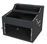 Abschnitt 1 - 2HE: 482x88mm. Für eine Audioquelle wie CD-Player oder Digital-Controller | Abschnitt 2 - 5HE: 482x240mm. Für ein Mischpult und Zubehör je nach Größe