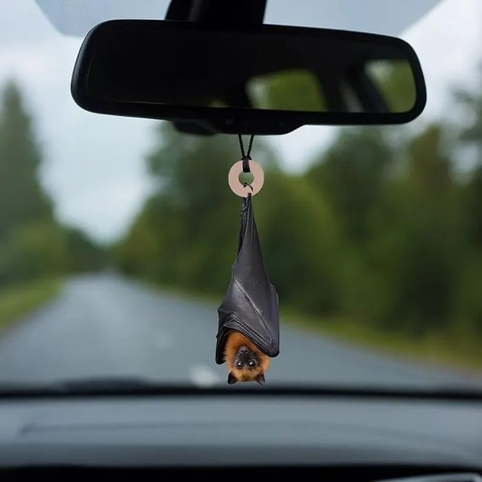 Bat Christmas Ornament, Hanging Bat Ornament for Tree, Realistic Upside-Down Bat Decor, Gothic Christmas Tree Hanging Ornament, Horror Bats Decoration for Xmas Trees & Holiday Party Decor (3PCS) - Image 5