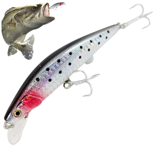 Xweptuy Fishing Lure 4.7'' Luminous Vibrate Fishing Bait with Lifelike Swimming Action Fast Recharging Swim Bait with Enhanced Distance & Accuracy for Saltwater & Freshwater