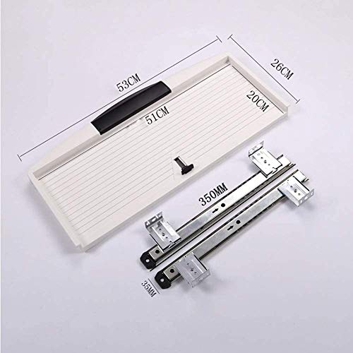 Gaofan Under Desk Computer Keyboard Tray,Under Desk Keyboard Drawer Mount Slider Tray Pull Out Platform Drawer Computer,White #TOP1