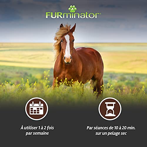 FURminator Outil Undercoat deShedding Chevaux brosse étrille de mue pour équidé