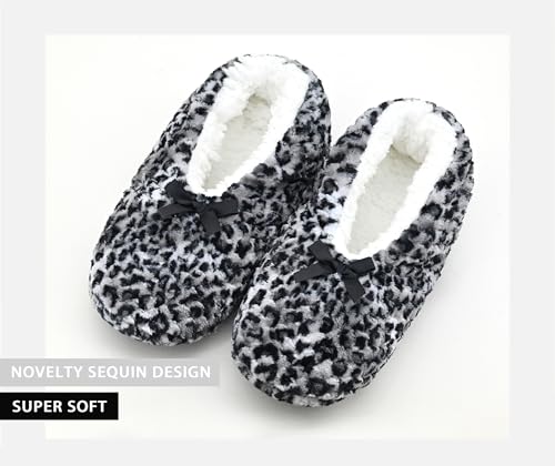 Image of DICUIRD Slipper Socks For Women With Grippers, Fuzzy With Non Slip Bottoms, Cozy Warm Fuzzy Slippers