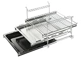 Bosch Hausgeräte Bosch HEZ438301 - Accessori per forno, 3 aste telescopiche estraibili, in acciaio inox