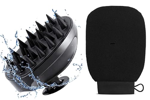 MIRARIYA Hair Scalp Massager Shampoo Brush with Soft Silicone Bristles Kitchen for Anti Dandruff Removal for Men, Women with Body Glove (B0D1KRMTMB) Amazon Price History, Amazon Price Tracker