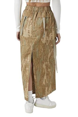 Forever 21 Women's Abstract Print Cargo Maxi Skirt4