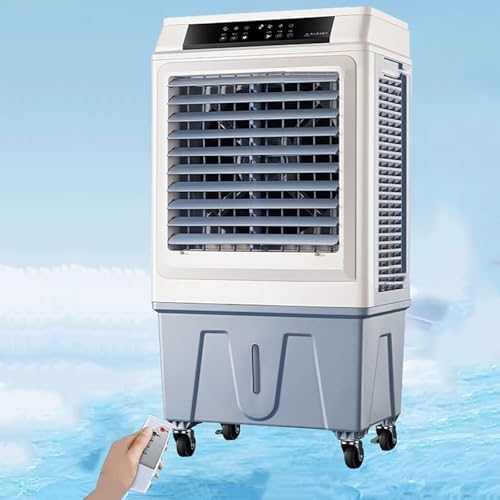 Commercial Evaporative Air Cooler Fan, 3-in-1 Swamp Cooler with Large Water Tank, 3-Speed & 120° Oscillation for Large Rooms, Factories, Outdoor Use