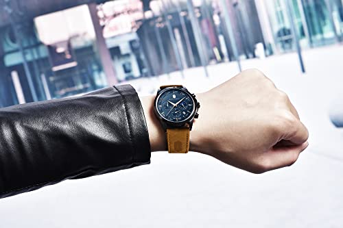 BY-BENYAR-SAPPHERO-Watches-for-Men-100M-Waterproof-Chronograph-Mens-Watch-Analog-Quartz-Movement-Wrist-Watch-Stainless-SteelLeather-Strap