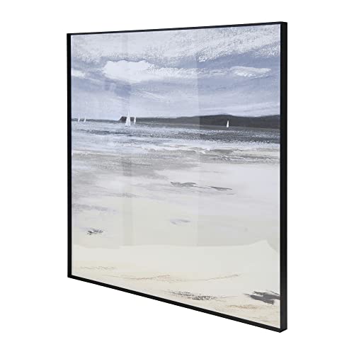 Creative Co-Op 31.5" Square Coastal Landscape In Metal Frame #TOP2
