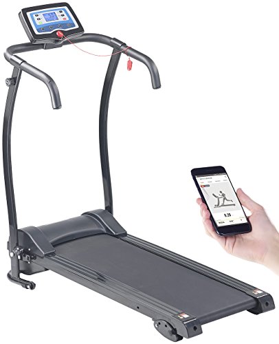 newgen medicals Profi-Laufband mit App, Bluetooth, 12 Programmen, 10 km/h, 600 Watt