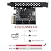 immagine 3MZHOU Scheda PCIe Sata X4 di Espansione a 6 Porte, Chip ASM1166 a 6 Porte, Supporta 6 Dispositivi Sata 3.0 Convertitore Adattatore Integrato per PC Desktop