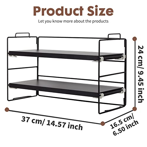 Shellkingdom SK-3390 Desk Shelf Organizer, 2 Tier Desktop Shelves, Adjustable Bookshelf Storage Rack And Office Cubicle Decor thumb #1
