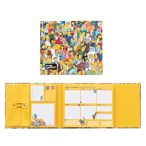 Grupo Erik Planificador Semanal Escritorio Los Simpsons - 6 tamaños notas adhesivas bonitas + Planificador semanal Cierre Magnetico: Papeleria bonita y material escolar oficina, licencia oficial | Ya disponible en tu tienda friki favorita! En mundofriki.es!