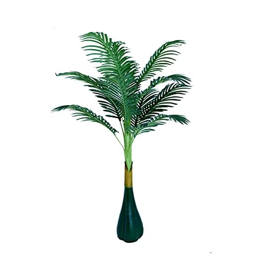 Unique Flowers Artificial Palm Tree Plant for Indoor Home and Office Decoration (Green )