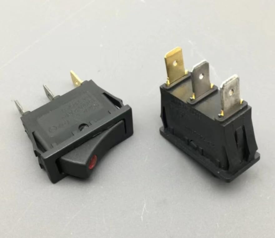 2PCS BAOKEZHEN SC792-6 Illuminated 3-Pin 2-Position Rocker Switch 15(3) A 250VAC