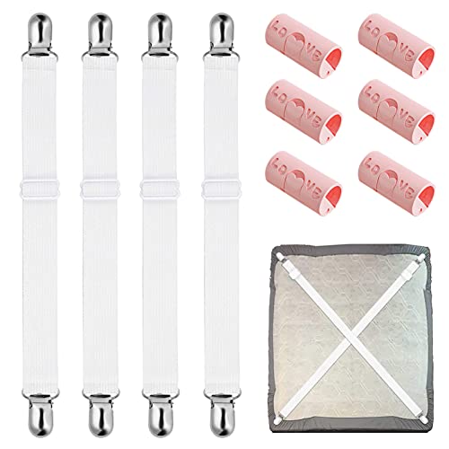 XPOOP 10 Pezzi Tenditore per Lenzuolo Elastico