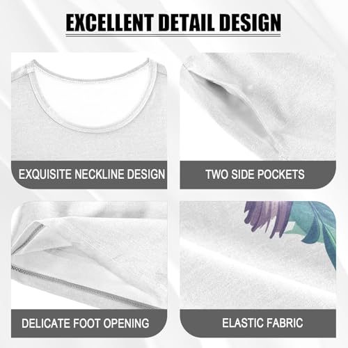 Koala Branch Leaves Teal Pajama Set Short Sleeve Summer Pajamas Sleepwear Nightwear Set Cotton 5Y4