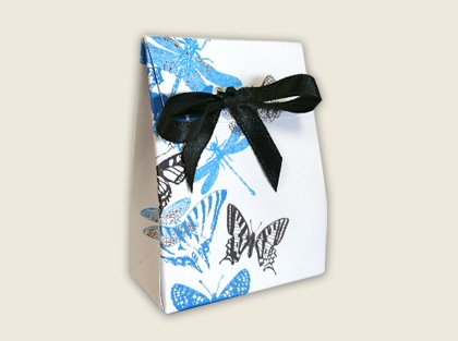 lot de 5 - BOITE/BALLOTIN A DRAGEES MARIAGE BAPTEME PAPILLON POCHON