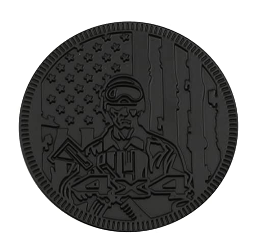 Image of National Flag Veteran 3D Metal Car Badge Emblem Decals Compatible with Jeep Wrangler Vehicles Trucks