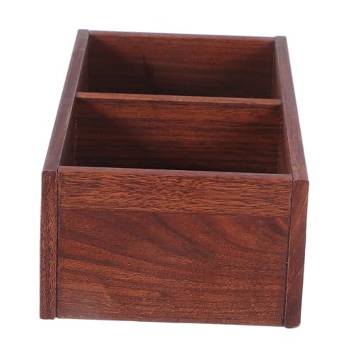 Cabilock Sugar Packet Organizer Wooden Tea and Coffee Storage Box Stylish Kitchen and Office Accessory High Capacity Tea Bag Holder for Countertops and Cabinets