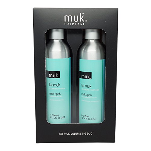 Muk Hair Products –Fat Muk Volumizing Shampoo and Conditioner – 10.14 Oz – DOU TWO ITEM VALUE PACK – For Women and Men –Adds Volume – Fullness – Texture – Strengthen Hair - Weightless