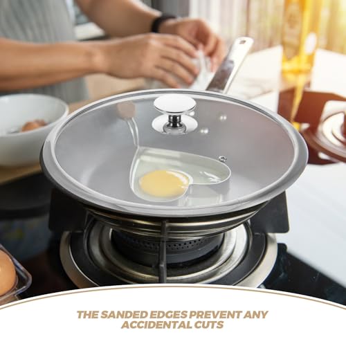 Tapa de acero inoxidable Operitacx de 34 cm para sartenes y cacerolas de cocina 4