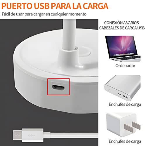 Image of Kimee LED Study Light for Desk with Stationery Organizer & Mobile Holder - Cordless Table Lamp for Students (A)