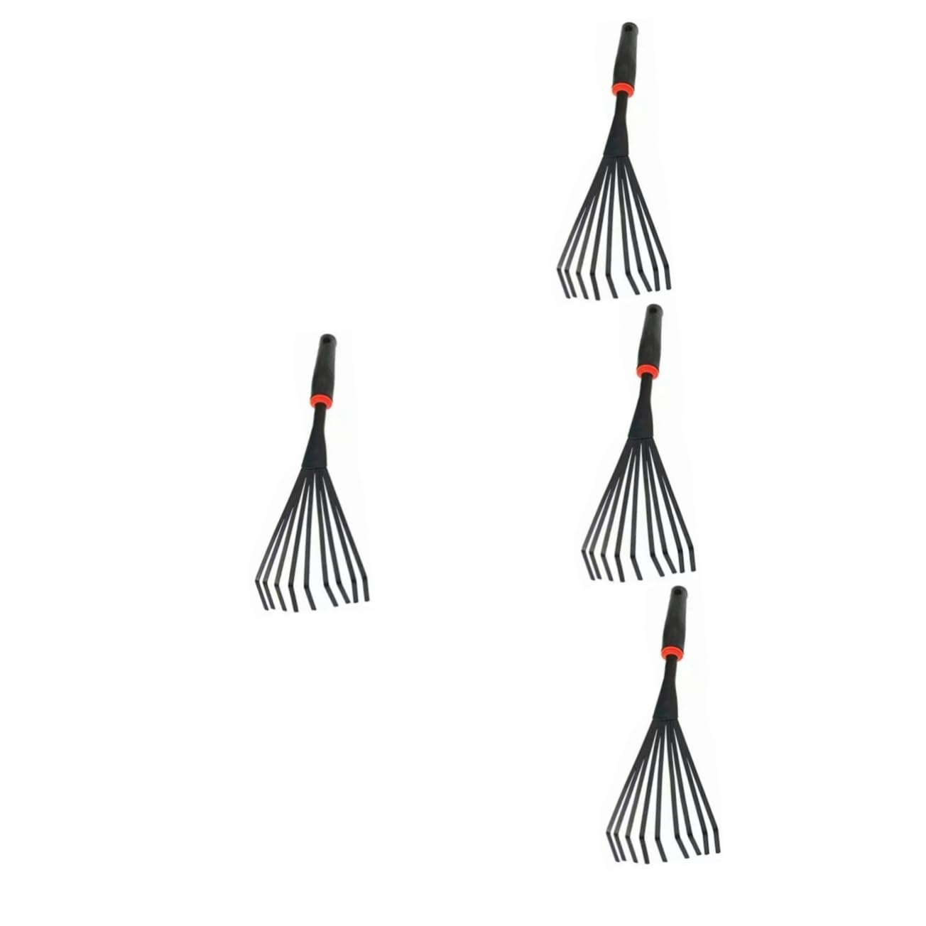 Râteau de Jardinage Ergonomique avec Manche Antidérapant pour Sol Compact