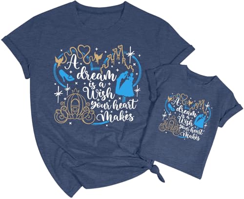 Image of Magical Shirts Women Girls Family Vacation Matching Shirt Magic Kingdom T-Shirt Mommy and Me Trip Short Sleeve Tops