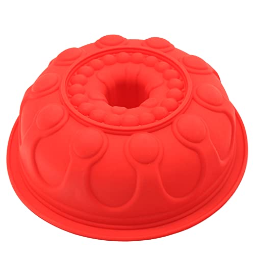 X-Haibei Round Cake Pan Gelatin Jello Chocolate Baking Silicone Mold Dia. 7 inch