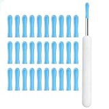 30 Stück Ohrreiniger Ersatzspitzen für Ohrenschmalz Removal,Reusable Ear Wax Removal Ohrlöffel Zubehör,Ohrenreiniger Glatt Silikon Ersatzspitzen,Ohrlöffel Kopf Cleaner Tools für Ohrenschmalzentfernung