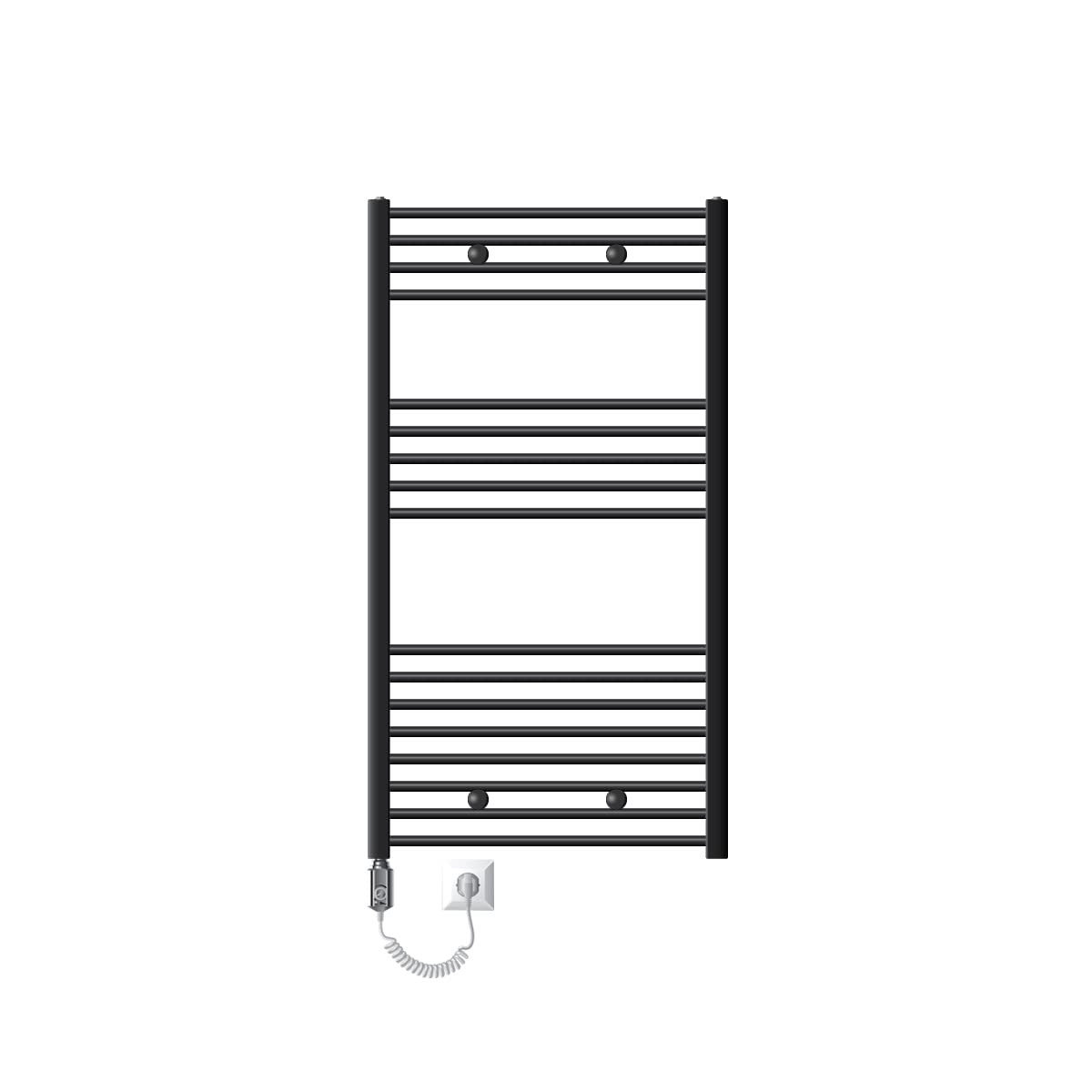 LuxeBath Elektrischer Badheizkörper Sahara 750x1200 mm Anthrazit 1200W Thermostat Digitalanzeige