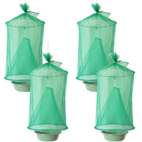 Trampa de mosca colgante Flytrap de 4 piezas con macetas para exteriores e interiores 2