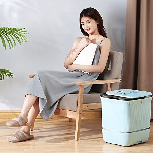 FSJJD 3 kg Mini Waschmaschine Hohe Temperaturen Kochen und Waschen Kleines halbautomatisches einzelnes Fass (Color : Blue) - Image 4