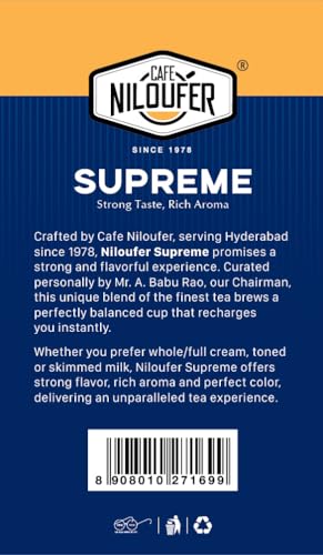Image of Cafe Niloufer Supreme Tea Powder | Premium Blend for Rich Flavor & Aromatic Taste, Ideal for Traditional and Modern Brewing | 100g