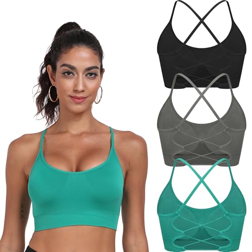 Soutien-gorge de yoga dos sans couture OBICUM à coussinets amovibles