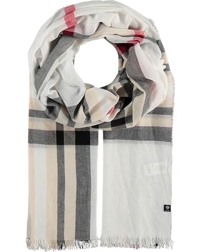 FRAAS Stola mit Karo-Design - 93x200 cm - leichter Schal für Frühling und Sommer - Sustainabiliy Edition