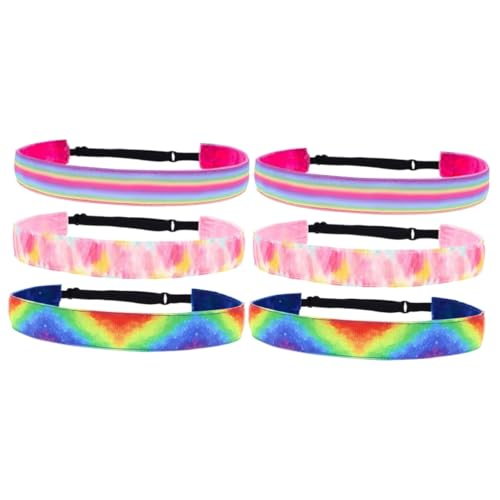 Bandeau yoga pour femme élastique antidérapant accessoire cheveux sport 6 pièces