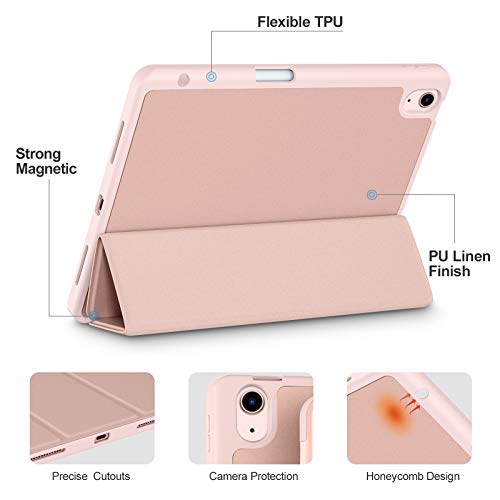 Image of Akkerds for iPad Air 11 Inch Case M4 /M3 /M2, Air 5th /4th Gen 10.9, Rosepink