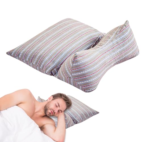 JPSDOWS Cojines de trigo sarraceno para dormir, almohada cervical con conchas - Cojín ajustable para hombre y mujer camas sofás coche avión viaje