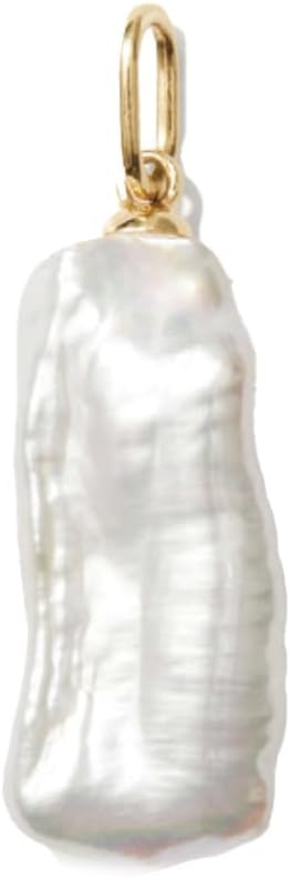 CAITLYNMINIMALIST 18K Gold Sterling Silver Mother of Pearl Moonstone Heart Charm Bead Pendant for Necklace Bracelet & Hoop Earrings Gift for Her