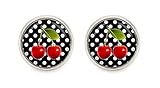 Kirschen Motiv Cabochon Ohrstecker