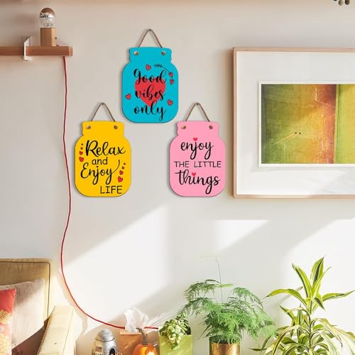 Image of Zesta Wooden Wall Hanging Decorative Items /Hanging Home Wall Decor Items /MDF Decoration Items for Home /Cute Wall Art For Living Room /Home Decor Items Living Room (JAR-07)
