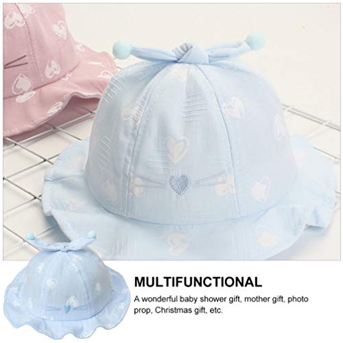 STOBOK Meninas da Criança Do Bebê Chapéu de Sol Ajustável Pescador Chapéu de Pala de Sol Chapéu de P