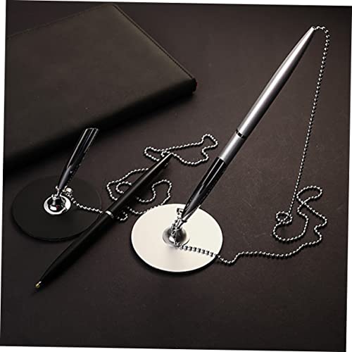 Stylo à signature fixe de table en métal 2pcs écriture fluide - 5