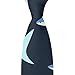 VAFZASC Ties for Men Boys Wedding Dance Prom, Fashion Skinny Neck Tie Blue Shark