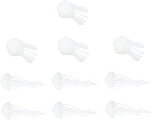 Miniatura 1 de 10 piezas de medusas rellenas de pegamento en miniatura, animales de resina, mariposas decorativas para pared, material de relleno de resina epoxi,